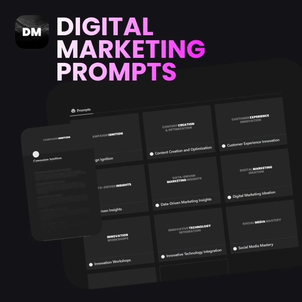 Digital Marketing Prompts Kit - 100+ Digital Marketing Strategies AI Prompts